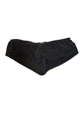 4/$24 SOURY‎ Paris Elegant Black with Silver Shimmer Shortie Pajama Shorts